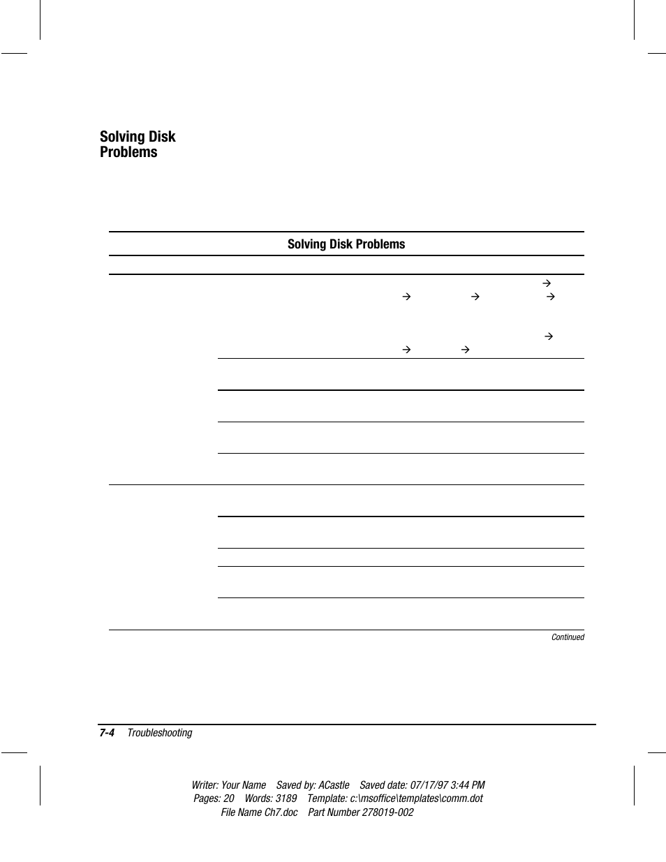 Solving disk problems | Compaq Deskpro 2000 Series User Manual | Page 132 / 192