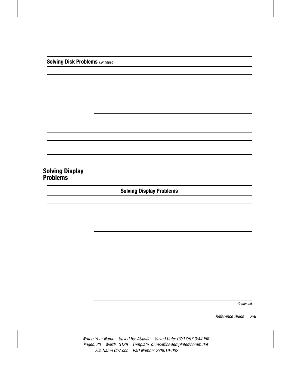 Solving display problems | Compaq Deskpro 2000 Series User Manual | Page 133 / 192