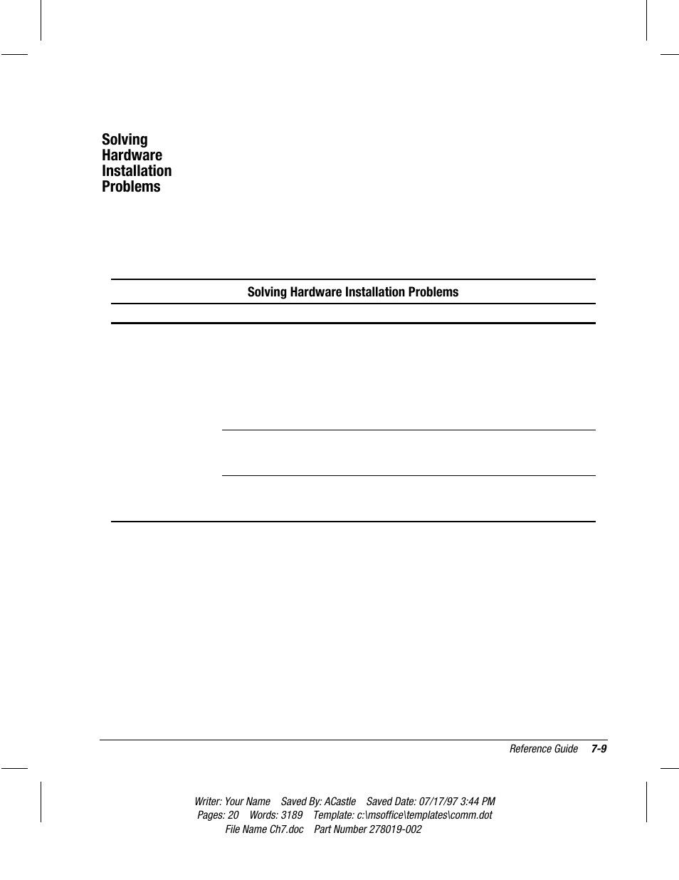 Solving hardware installation problems | Compaq Deskpro 2000 Series User Manual | Page 137 / 192