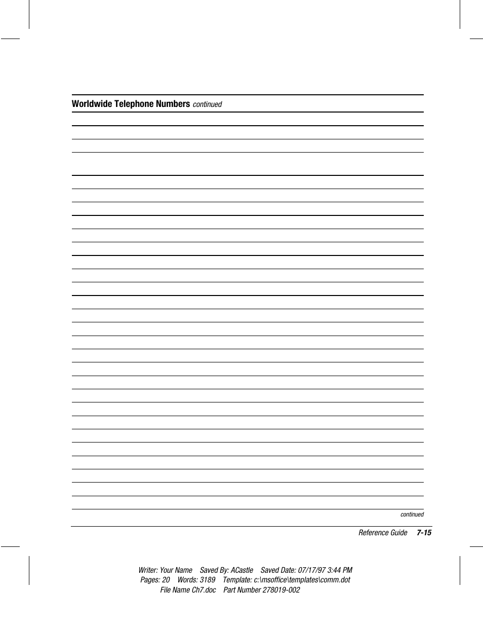 Worldwide telephone numbers | Compaq Deskpro 2000 Series User Manual | Page 143 / 192