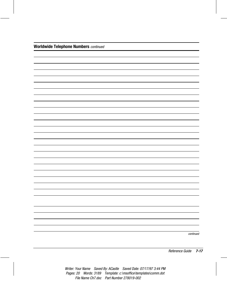 Worldwide telephone numbers | Compaq Deskpro 2000 Series User Manual | Page 145 / 192