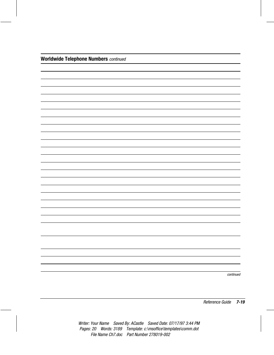 Worldwide telephone numbers | Compaq Deskpro 2000 Series User Manual | Page 147 / 192