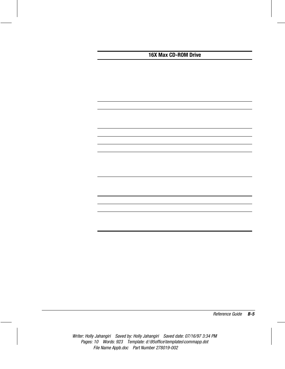 16x max cd-rom drive | Compaq Deskpro 2000 Series User Manual | Page 161 / 192