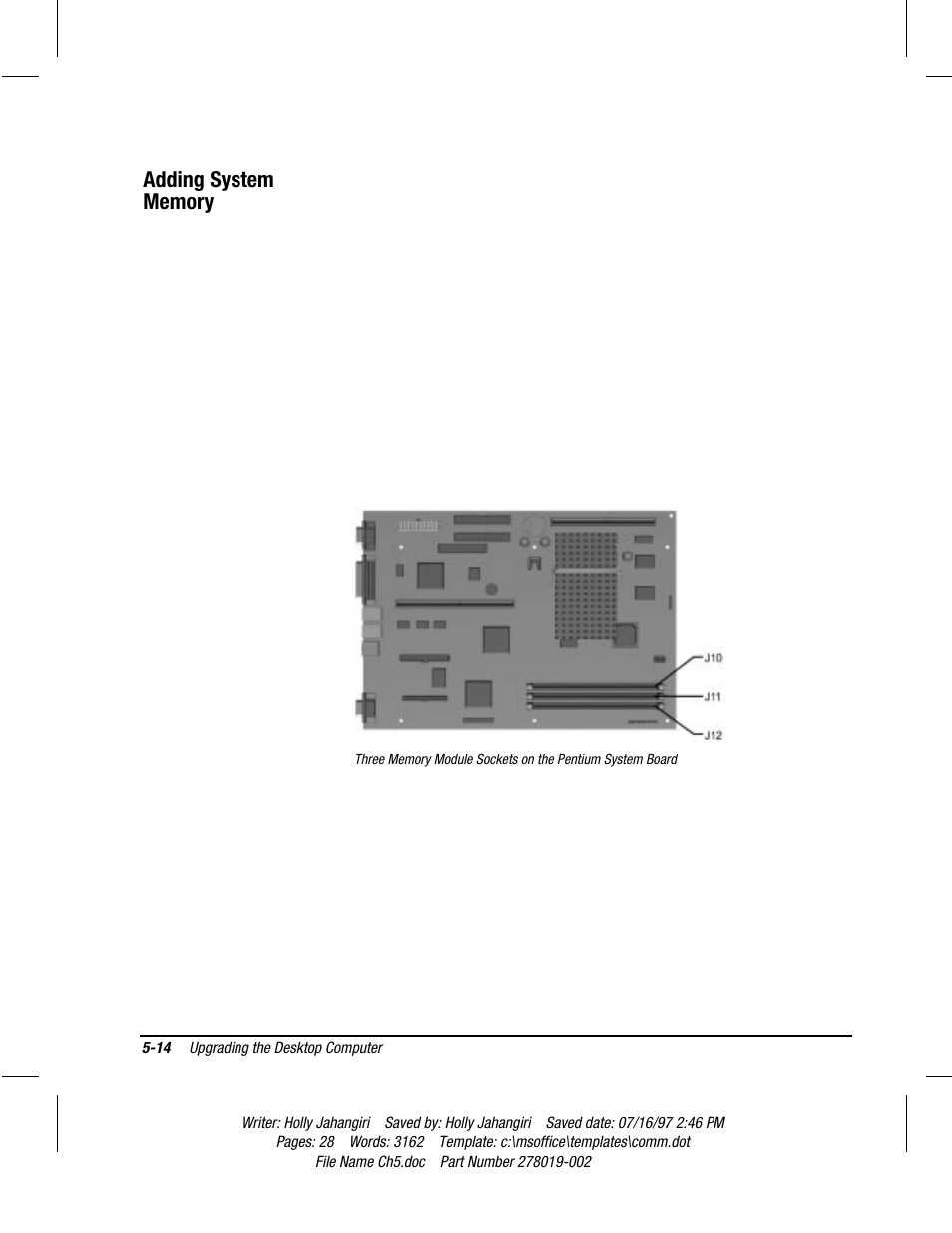Adding system memory | Compaq Deskpro 2000 Series User Manual | Page 85 / 192