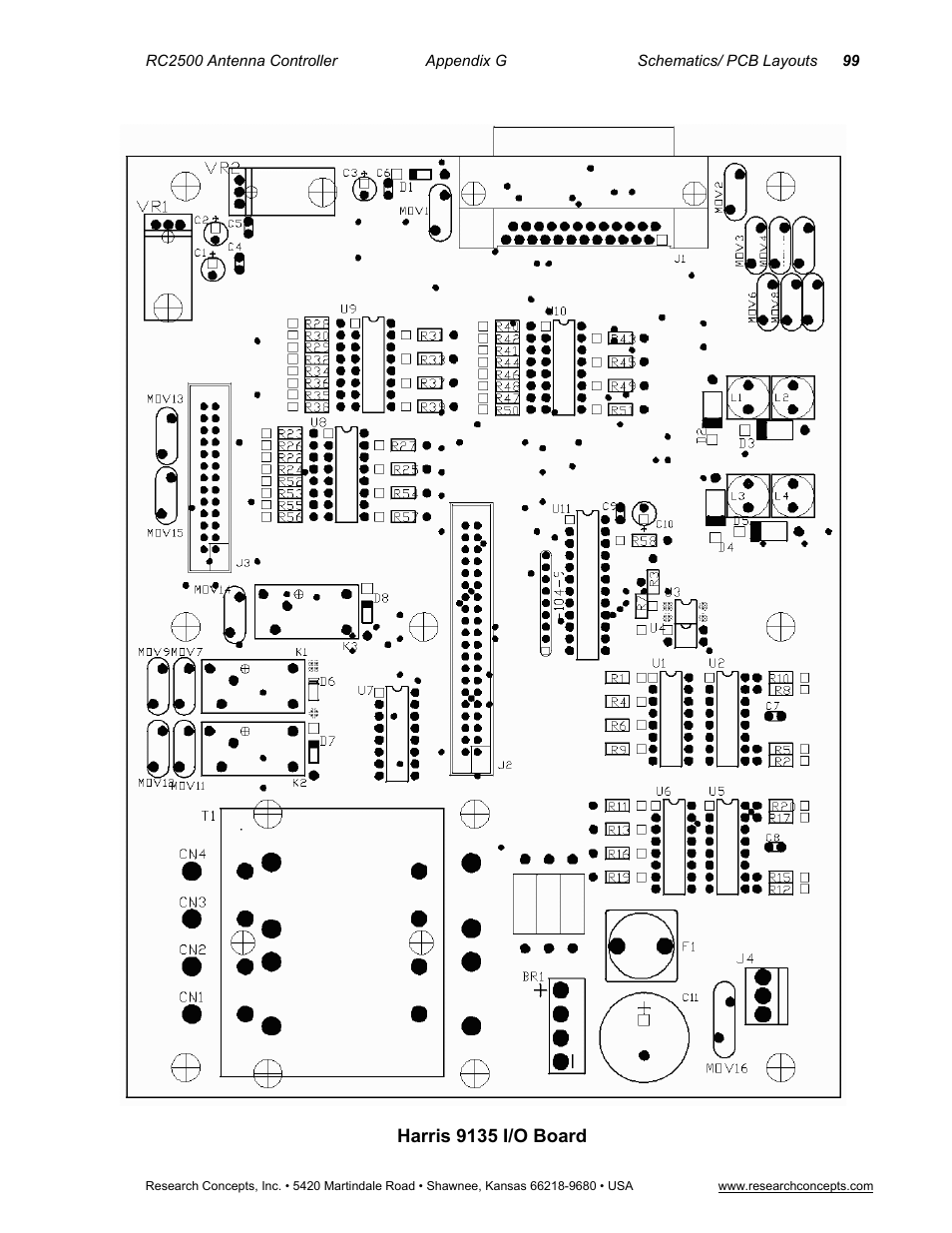 Harris 9135 i/o board | Research Concepts RC2500 User Manual | Page 106 / 181