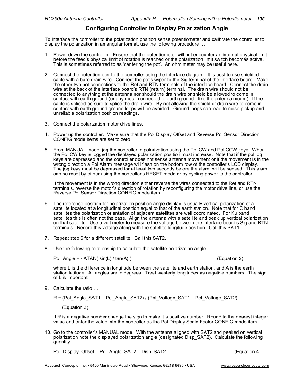 Research Concepts RC2500 User Manual | Page 112 / 181