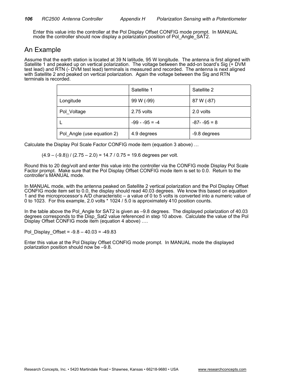 An example | Research Concepts RC2500 User Manual | Page 113 / 181