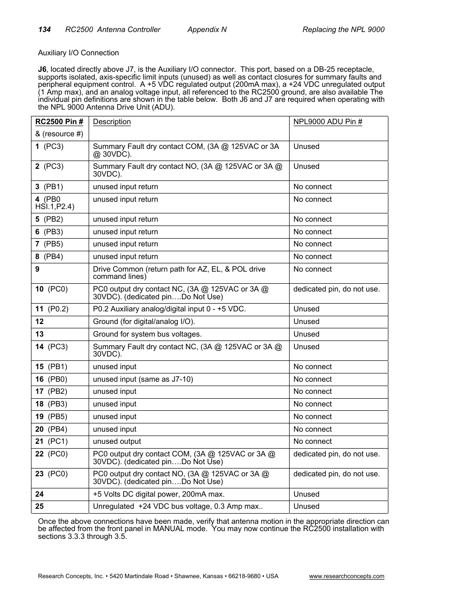 Research Concepts RC2500 User Manual | Page 141 / 181