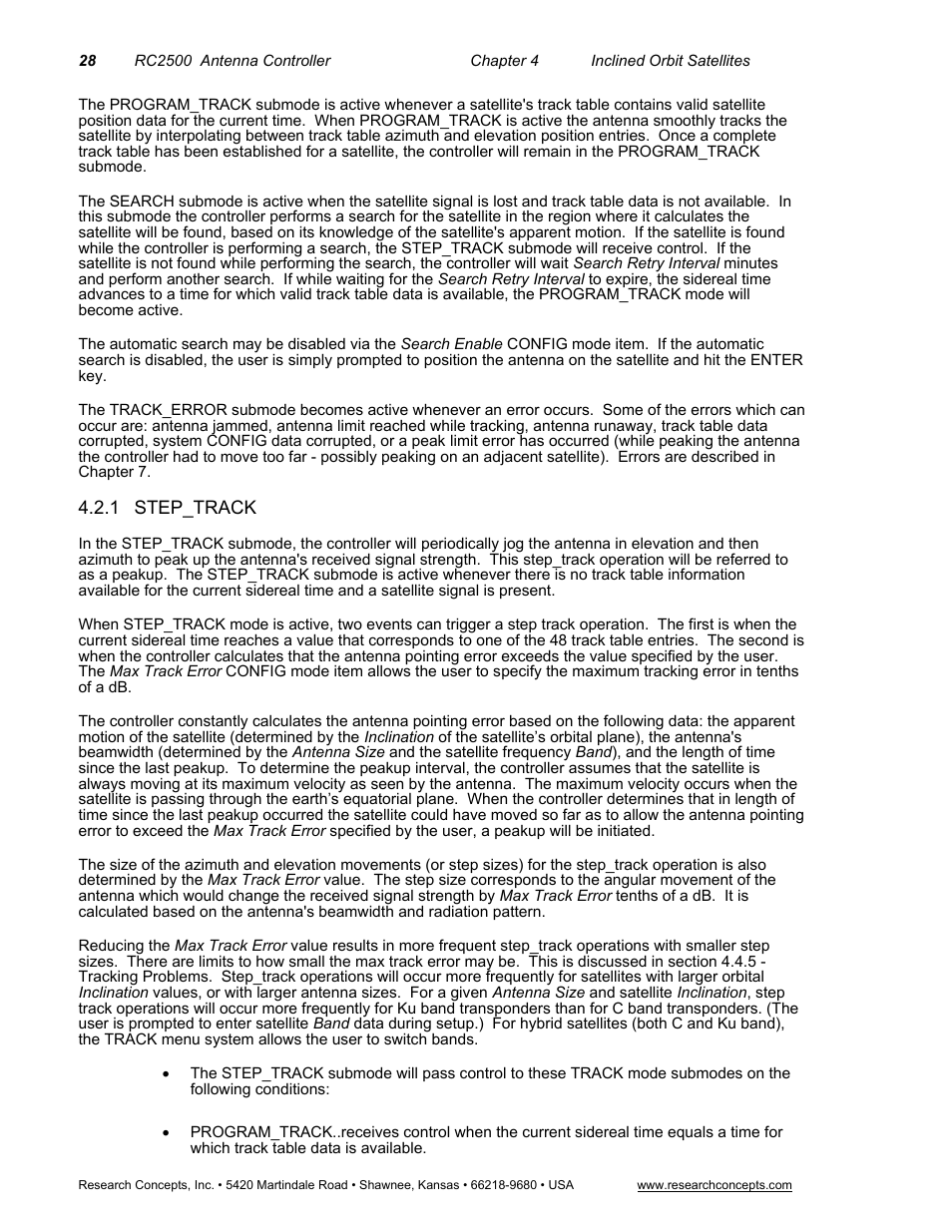 1 step_track, Step_track | Research Concepts RC2500 User Manual | Page 35 / 181