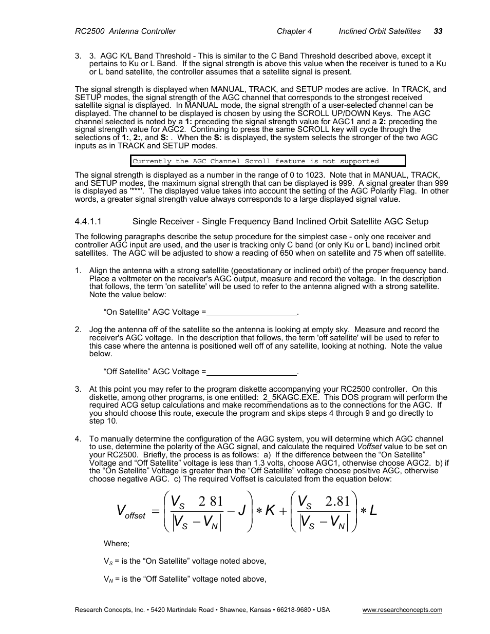 Research Concepts RC2500 User Manual | Page 40 / 181