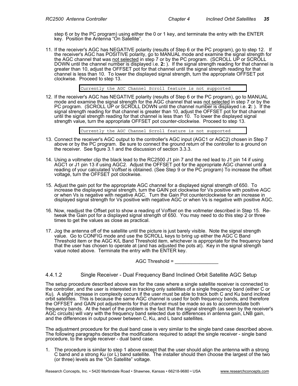 Research Concepts RC2500 User Manual | Page 42 / 181