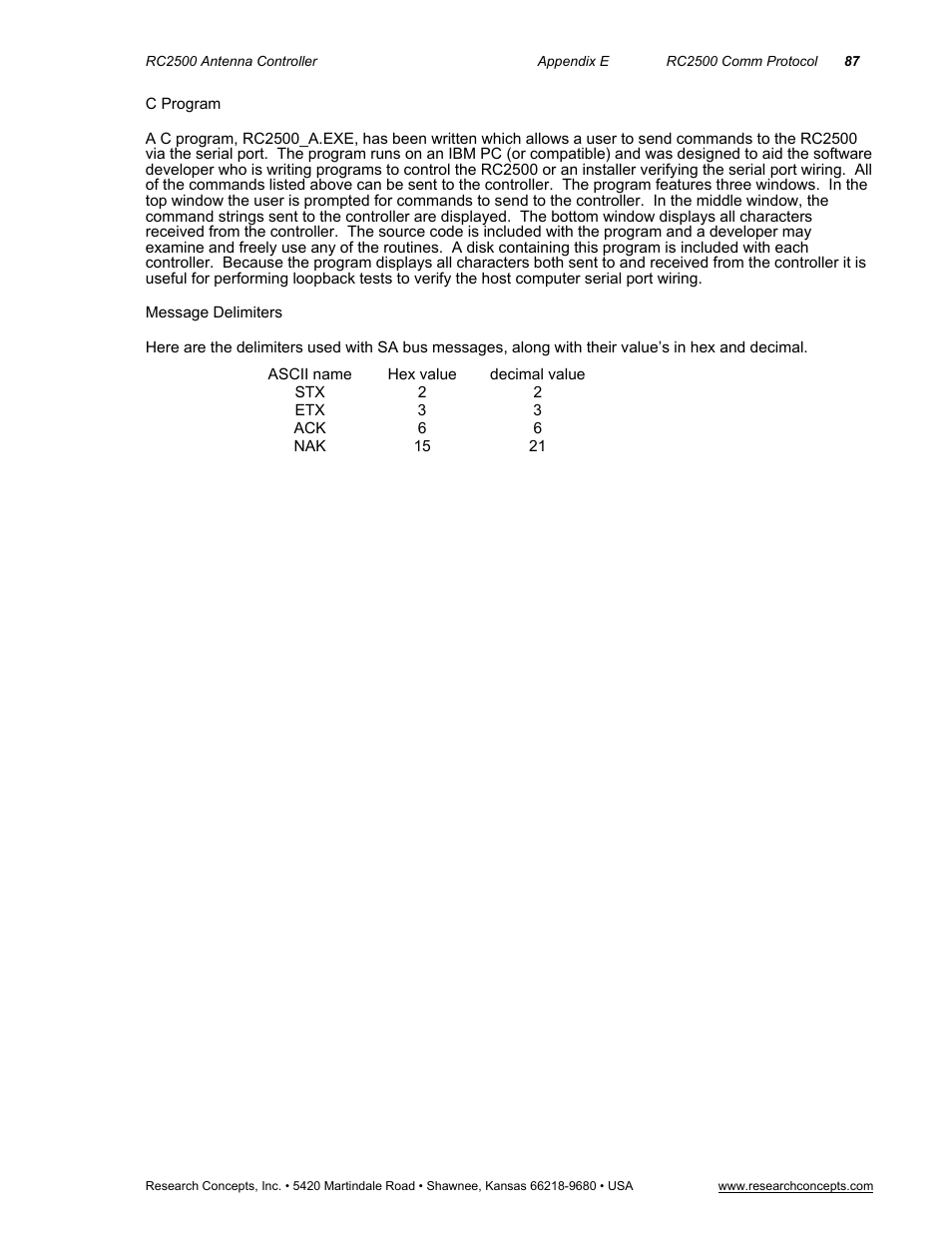 Research Concepts RC2500 User Manual | Page 94 / 181