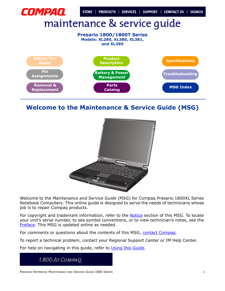 Compaq XL280 User Manual | 134 pages