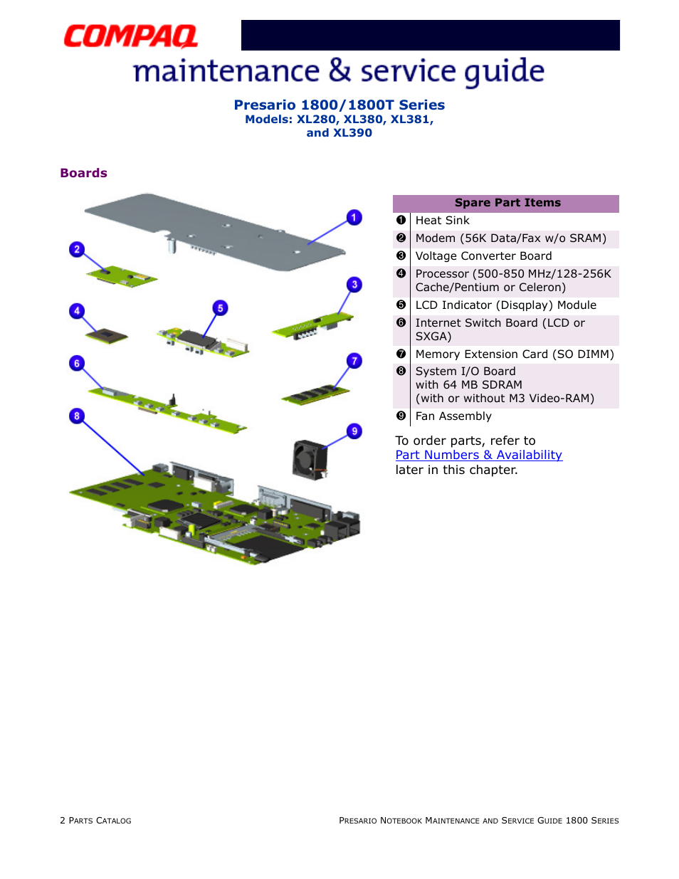 Boards | Compaq XL280 User Manual | Page 124 / 134