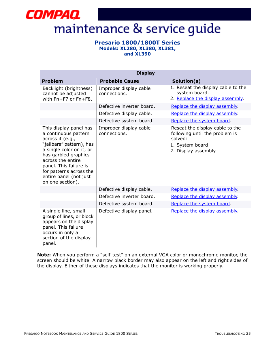 Compaq XL280 User Manual | Page 61 / 134