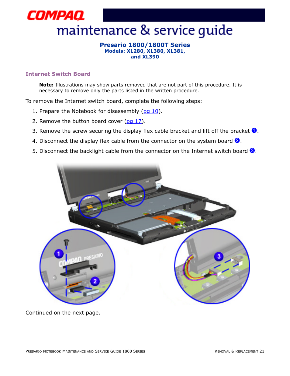 Internet switch board | Compaq XL280 User Manual | Page 90 / 134
