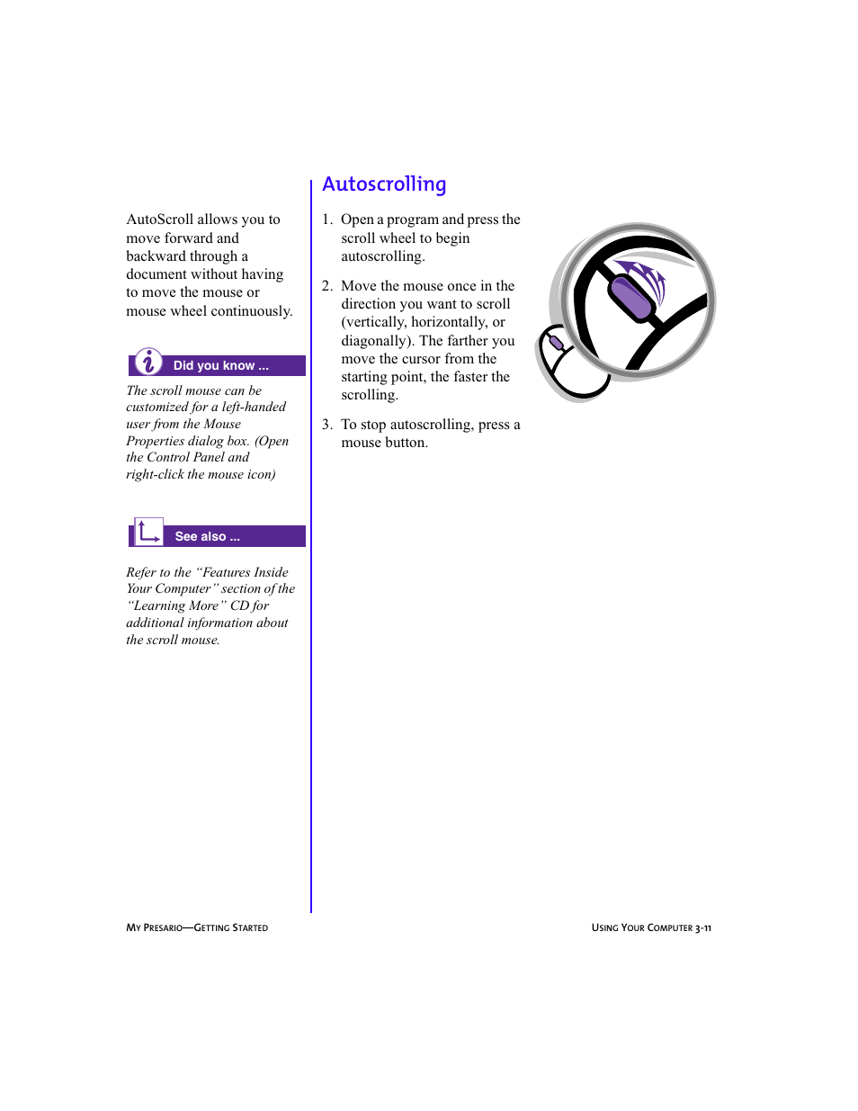 Graphic, Body, Heading3 - autoscrolling | Autoscrolling -11, Autoscrolling | Compaq Presario 5BW474 User Manual | Page 32 / 77