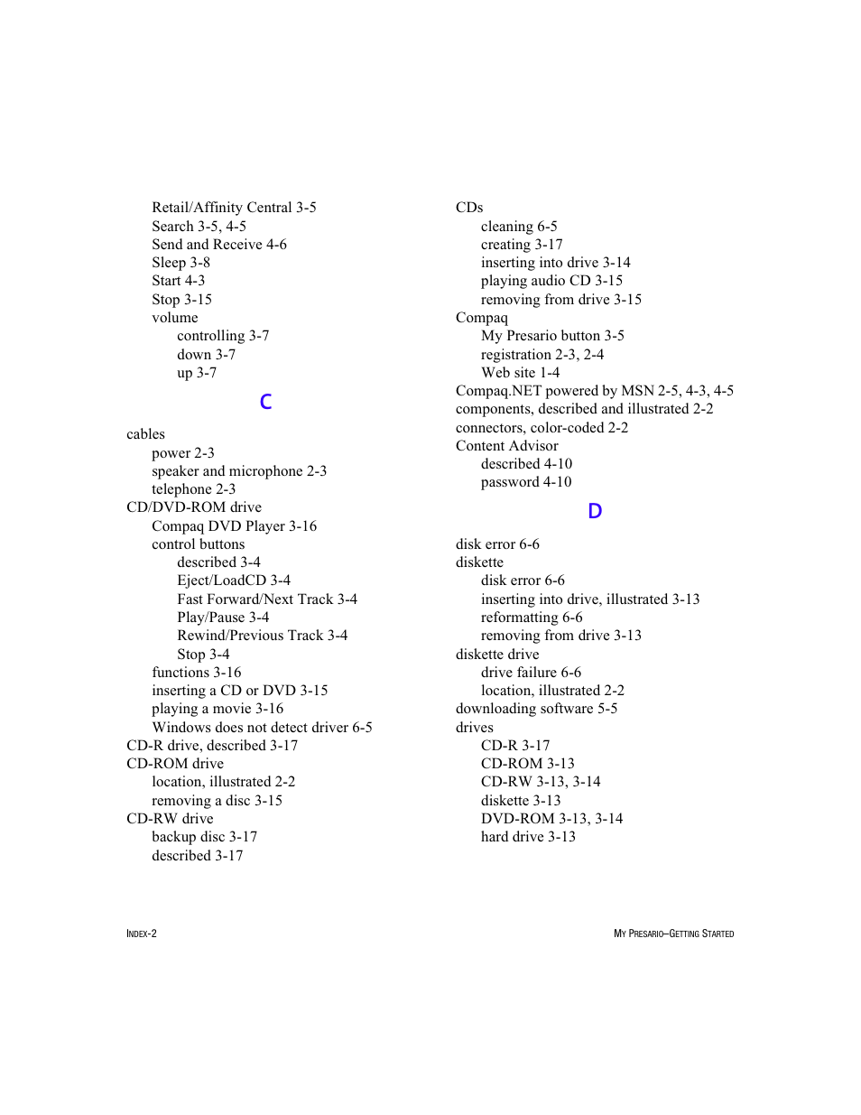 Grouptitlesix - c, Grouptitlesix - d | Compaq Presario 5BW474 User Manual | Page 73 / 77