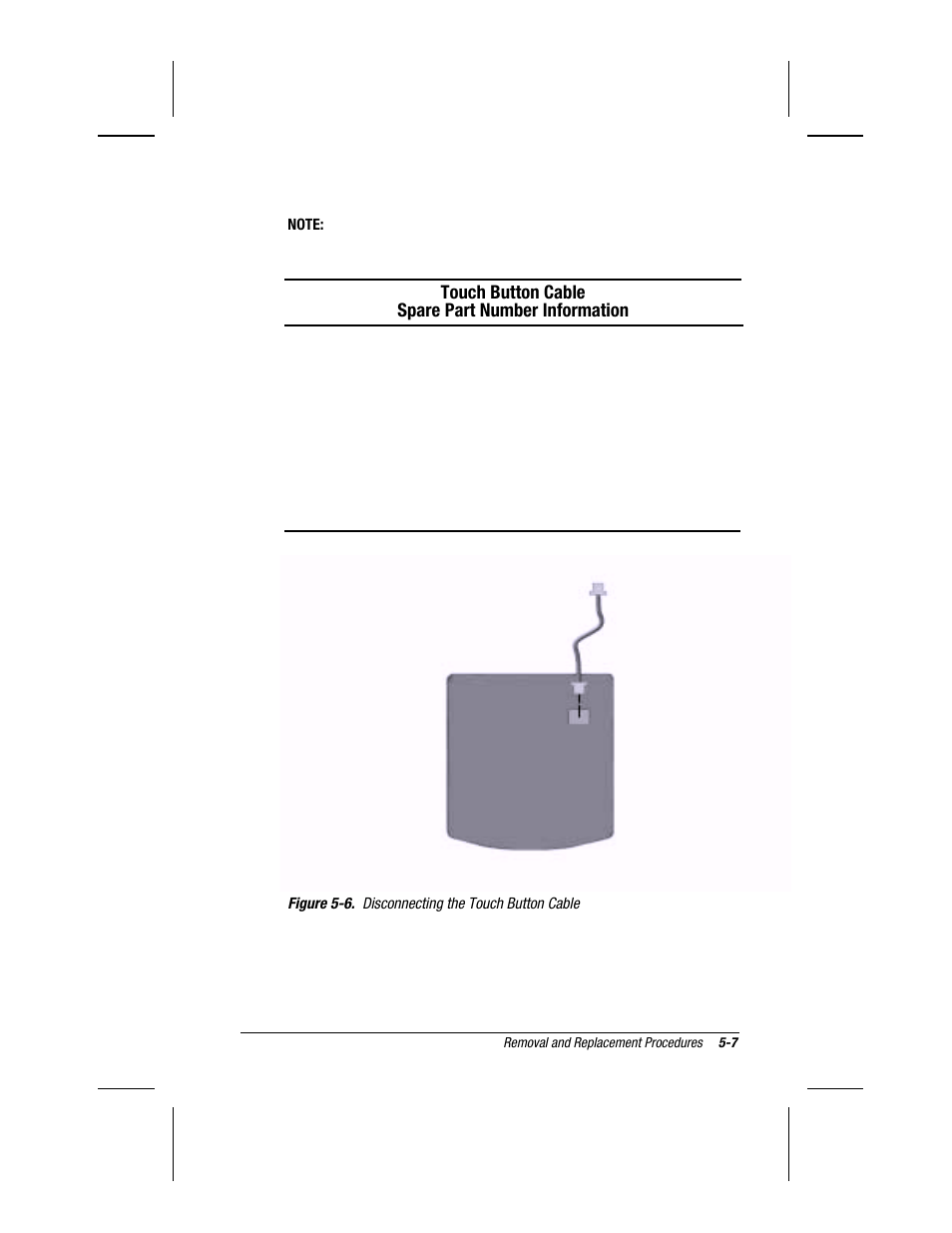 Touch button cable spare part number information | Compaq V300 User Manual | Page 101 / 162