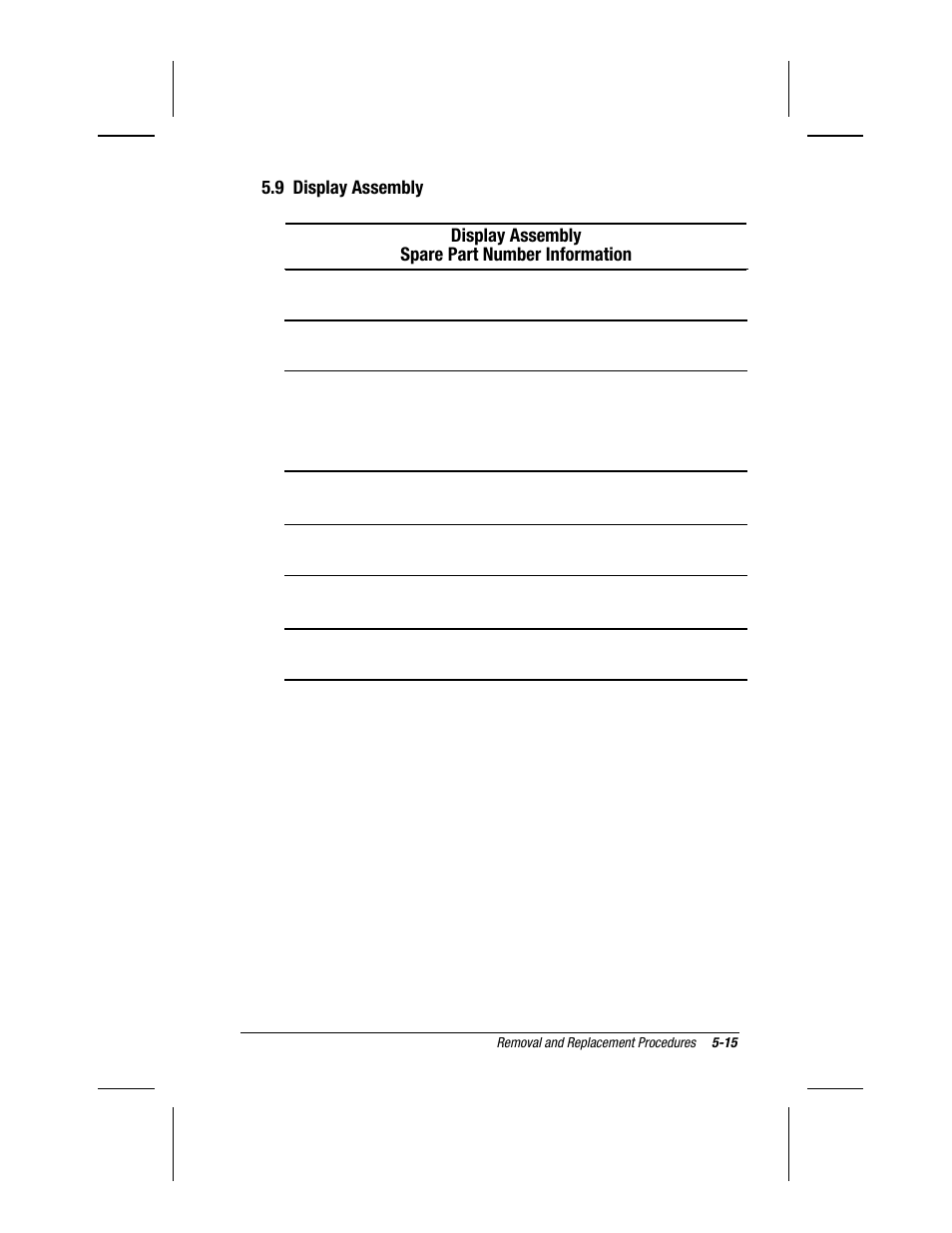 9 display assembly | Compaq V300 User Manual | Page 109 / 162