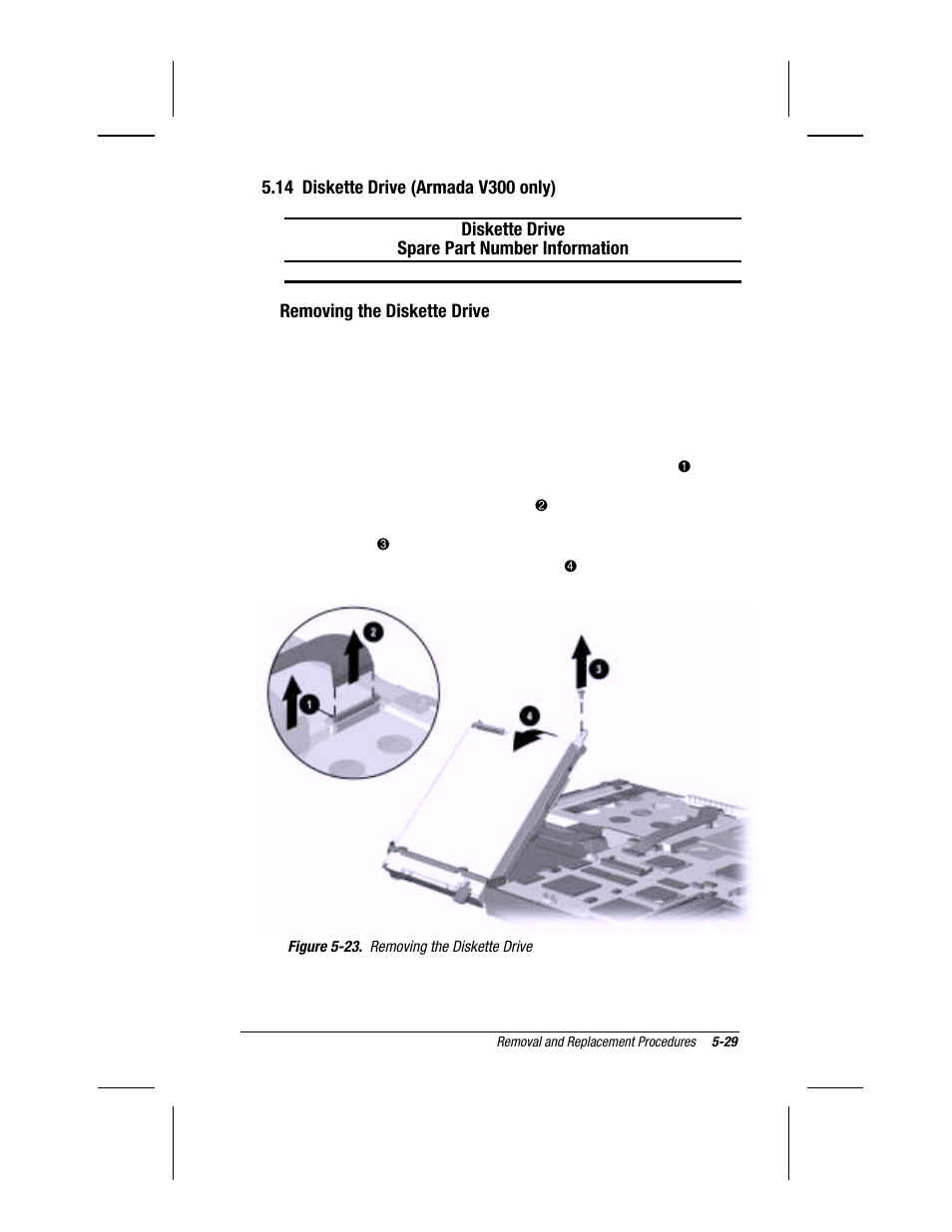 14 diskette drive (armada v300 only) | Compaq V300 User Manual | Page 123 / 162