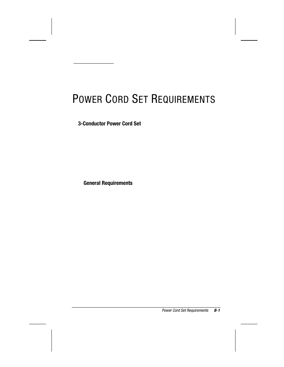 Power cord set requirements, Conductor power cord set, Appendix | Ower, Equirements | Compaq V300 User Manual | Page 154 / 162