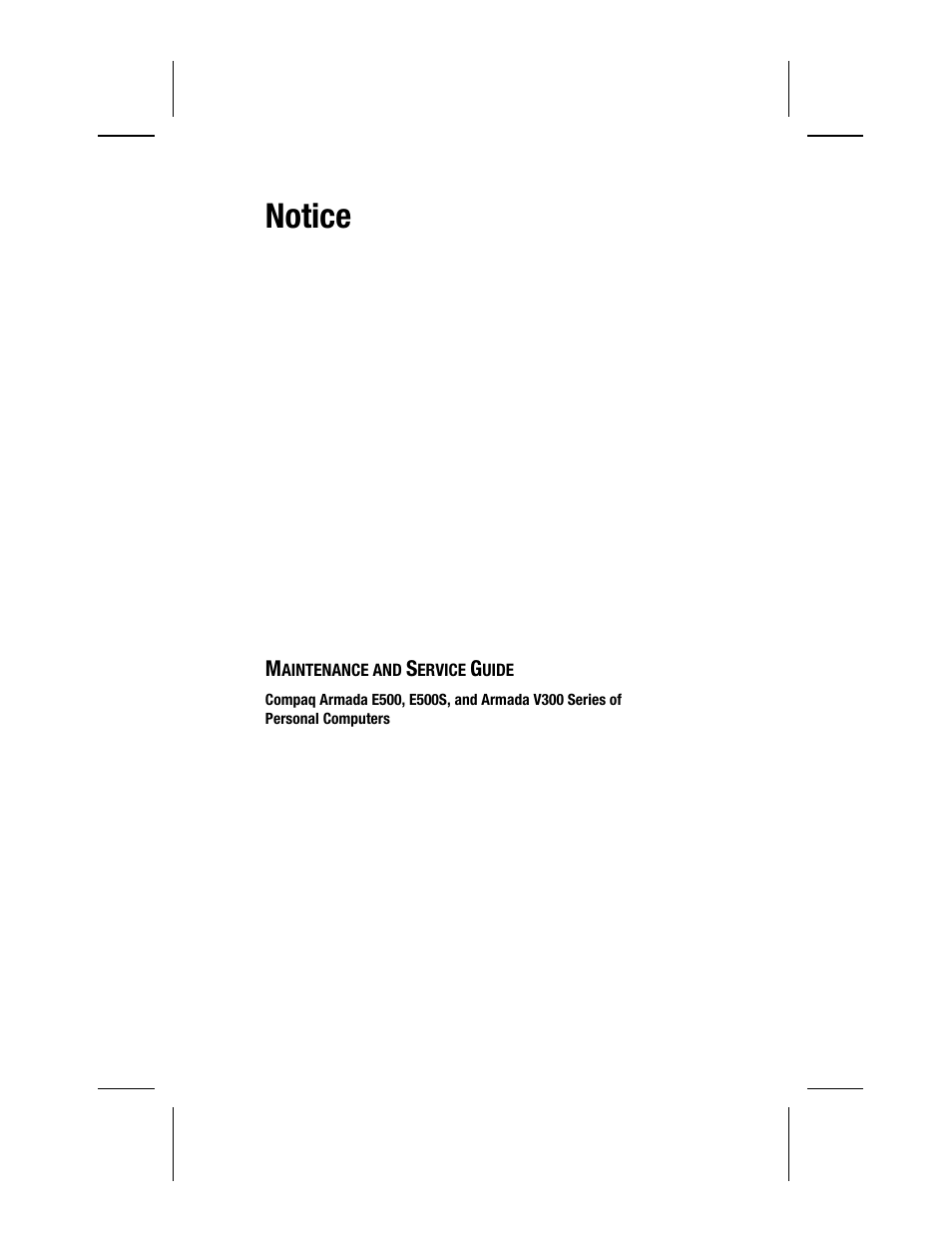 Notice | Compaq V300 User Manual | Page 2 / 162
