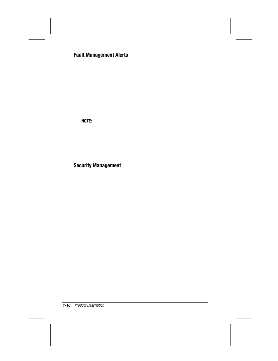 Fault management alerts, Security management | Compaq V300 User Manual | Page 23 / 162