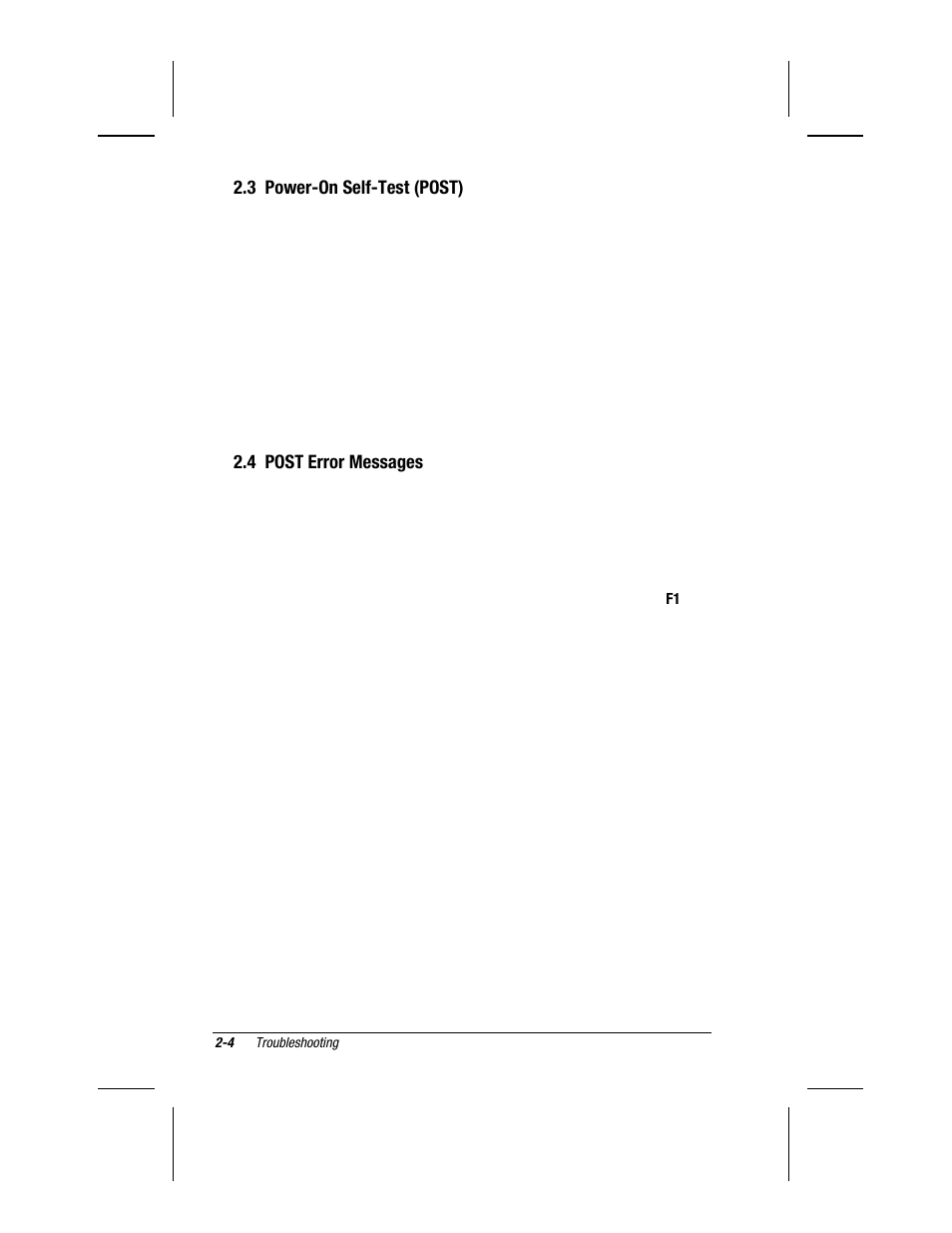3 power-on self-test (post), 4 post error messages | Compaq V300 User Manual | Page 40 / 162