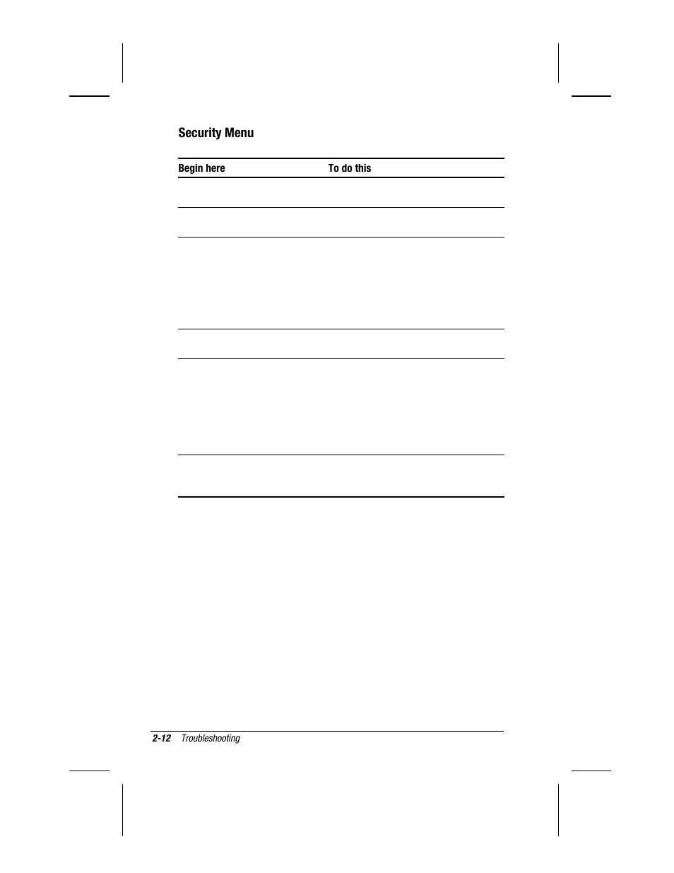 Security menu | Compaq V300 User Manual | Page 48 / 162