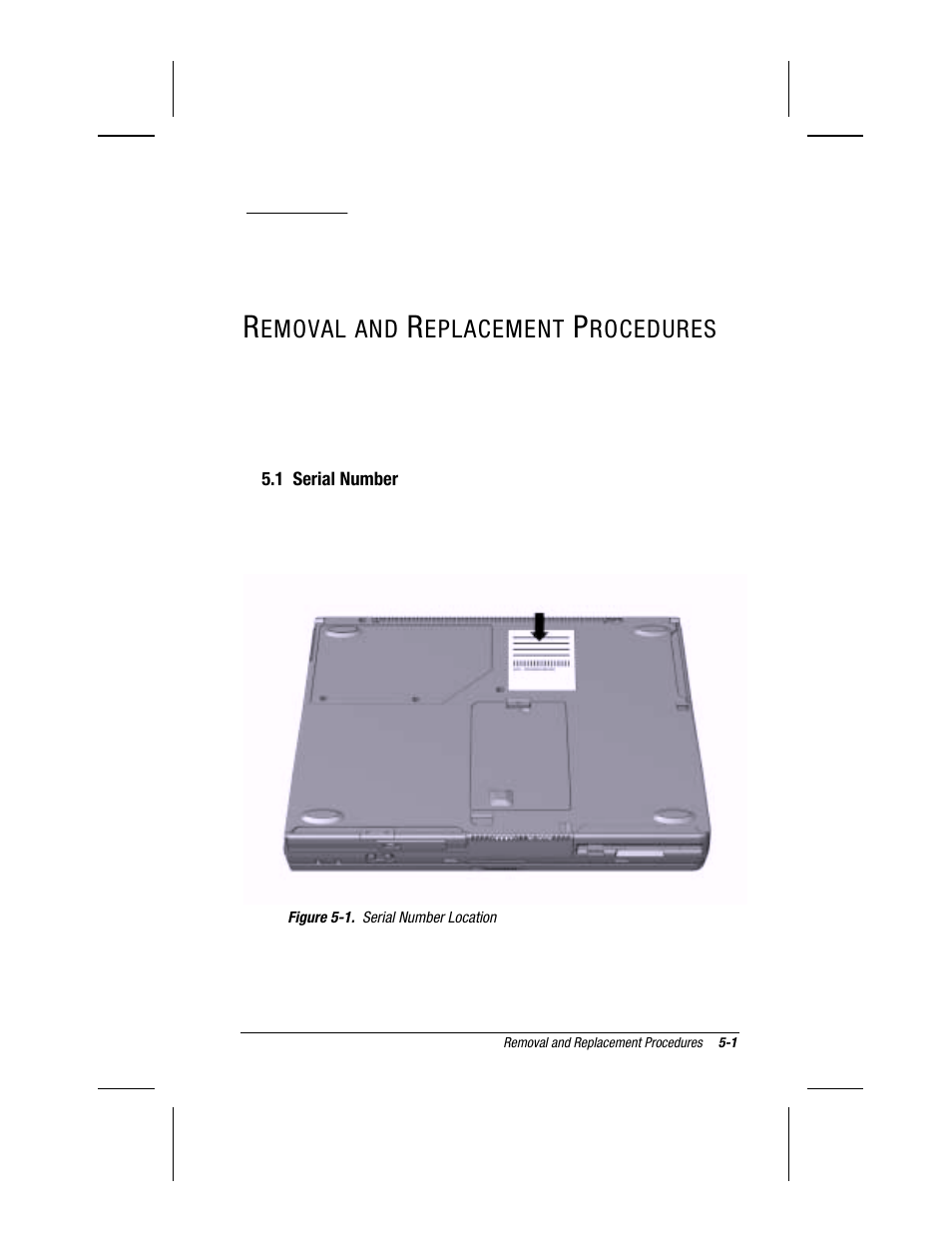 Removal and replacement procedures, 1 serial number, Chapter | Compaq V300 User Manual | Page 95 / 162