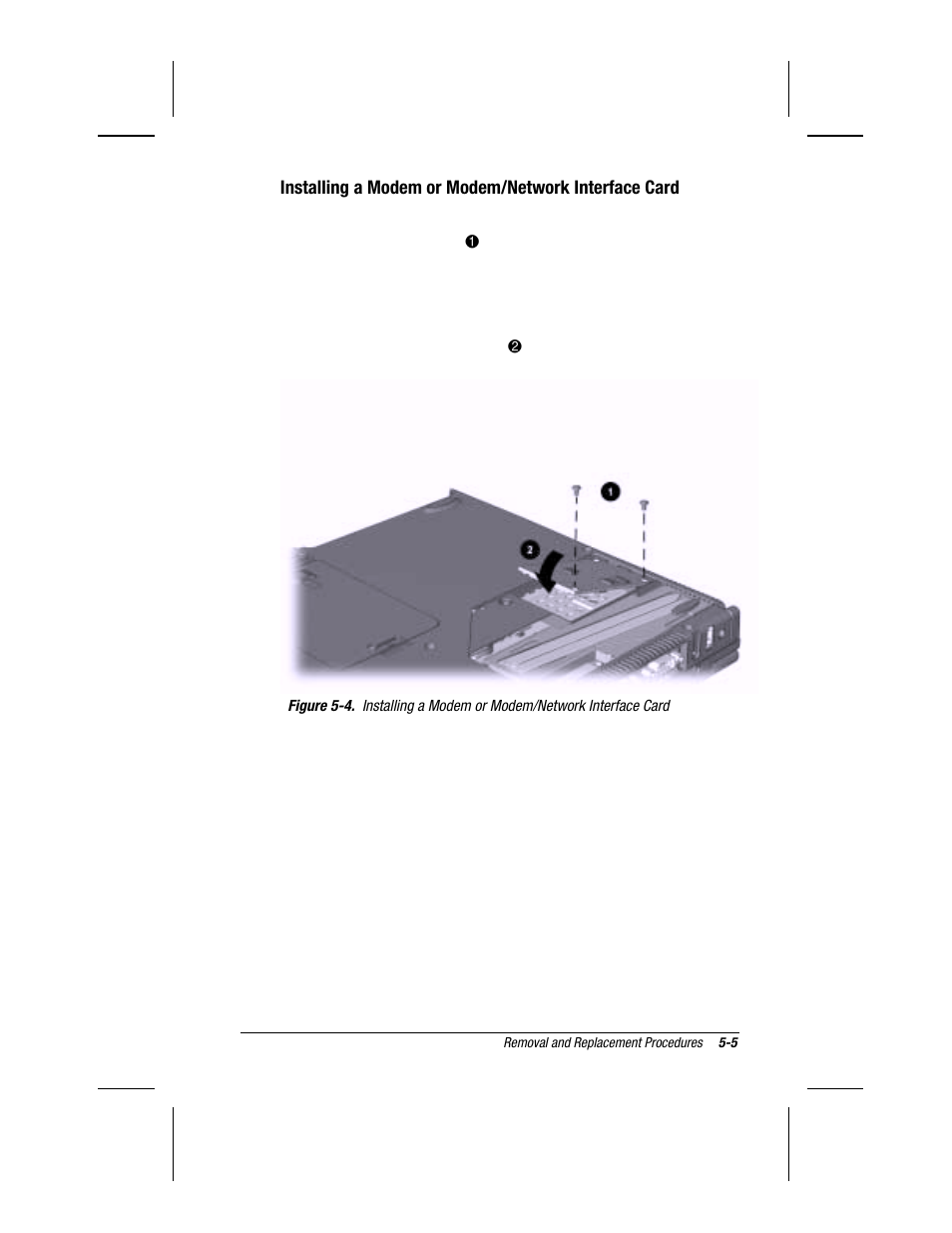 Installing a modem or modem/network interface card | Compaq V300 User Manual | Page 99 / 162