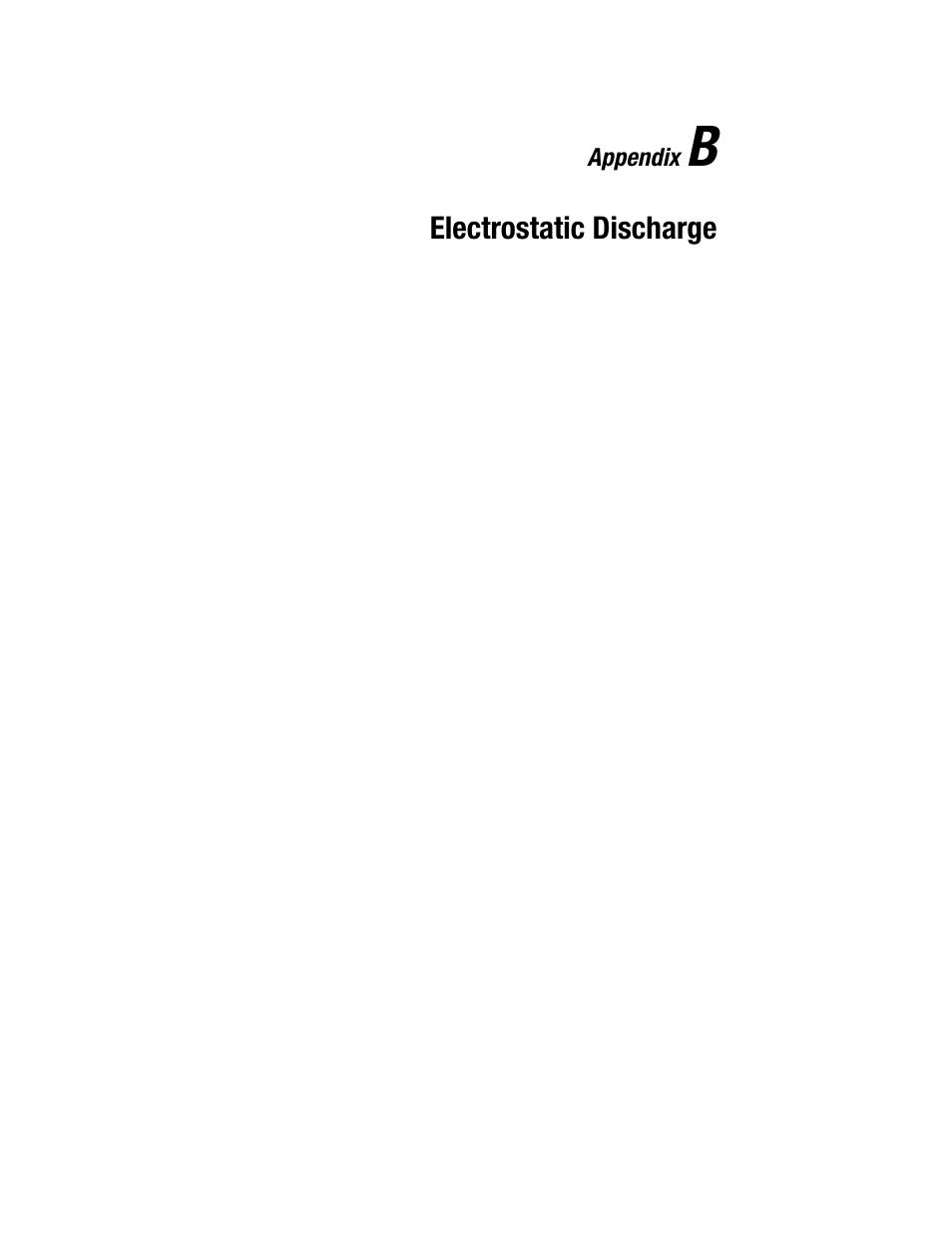 Appendix b: electrostatic discharge, Appendix b, Electrostatic discharge | Appendix | Compaq R6000 User Manual | Page 101 / 118