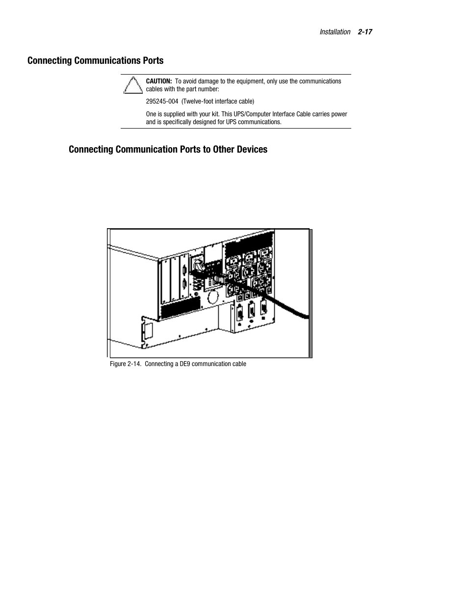 Connecting communications ports, Connecting communication ports to other devices | Compaq R6000 User Manual | Page 42 / 118