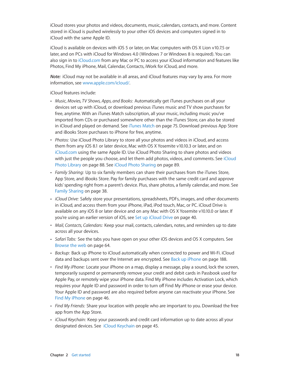 Apple iPhone iOS 8.4 User Manual | Page 18 / 196