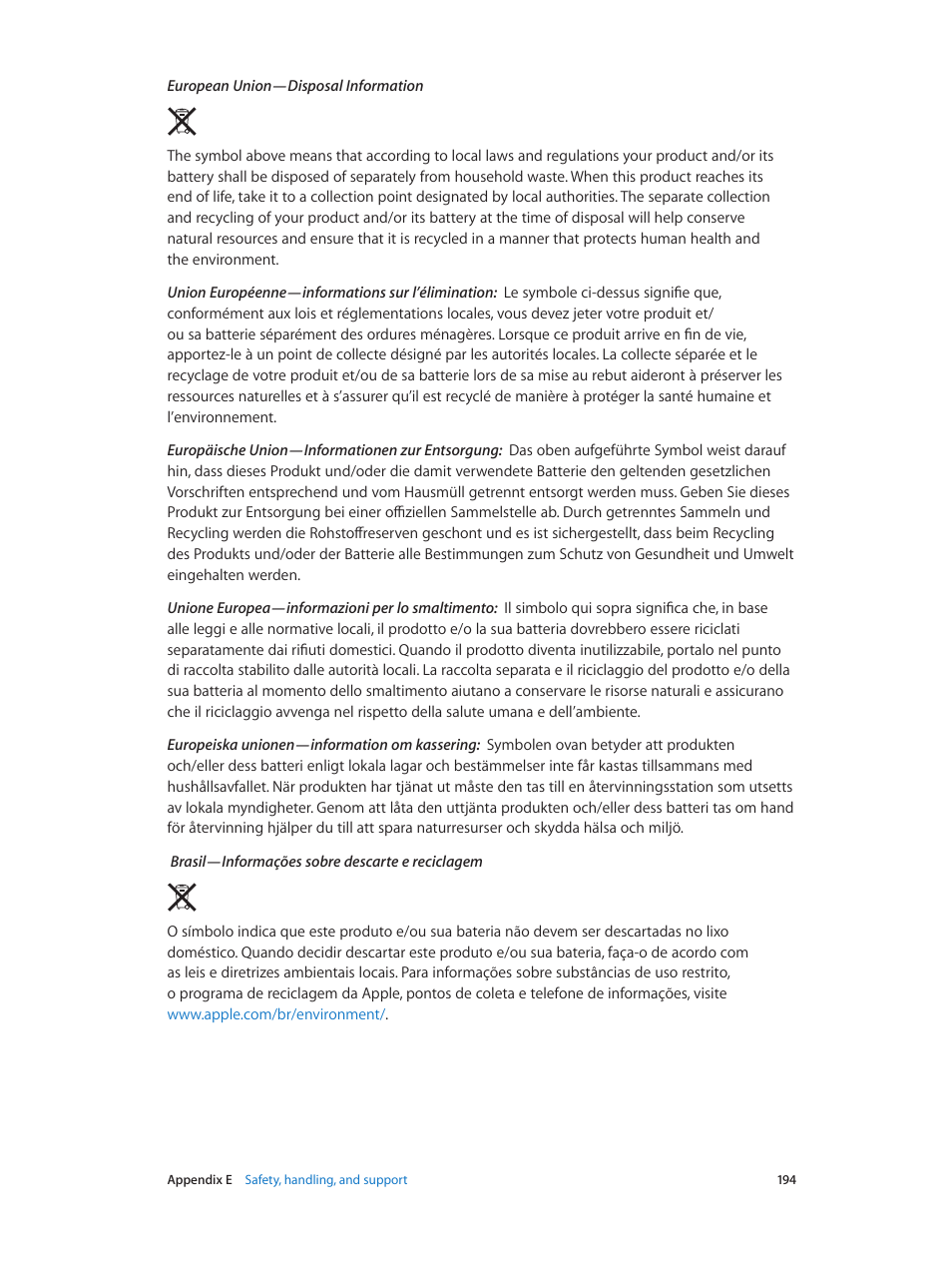 Apple iPhone iOS 8.4 User Manual | Page 194 / 196
