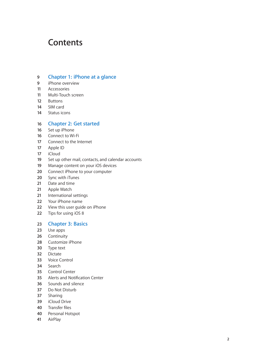 Apple iPhone iOS 8.4 User Manual | Page 2 / 196