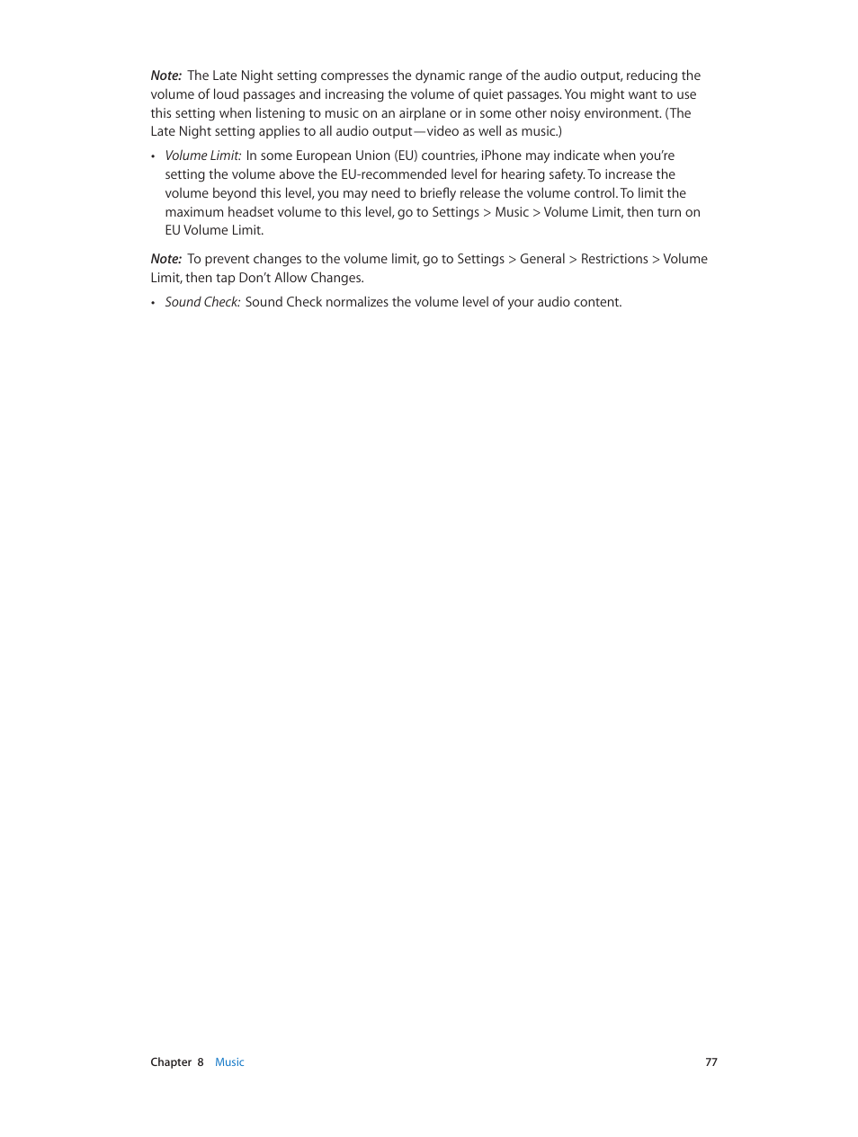Apple iPhone iOS 8.4 User Manual | Page 77 / 196