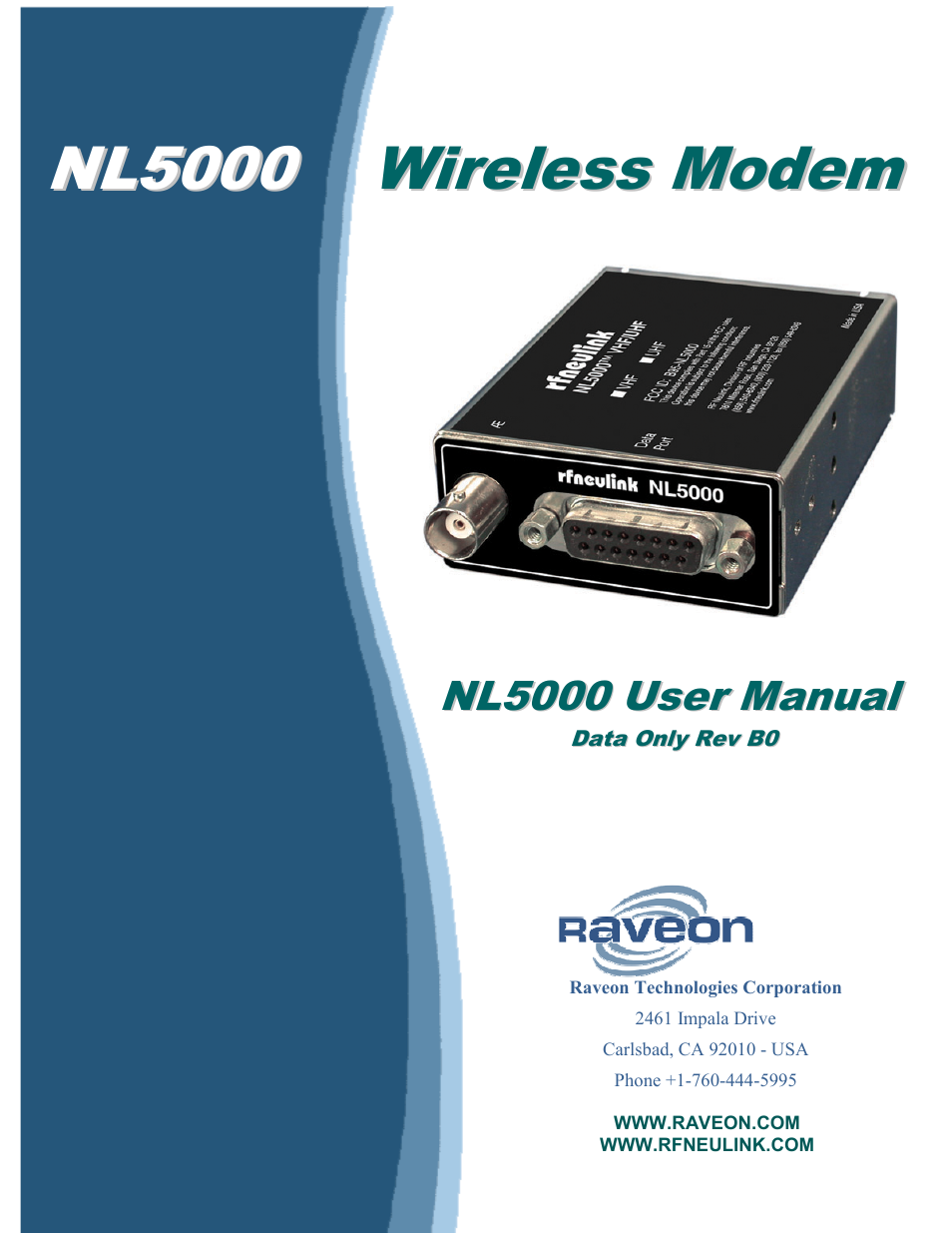 RF Neulink NL5000 Rev B0 User Manual | 25 pages