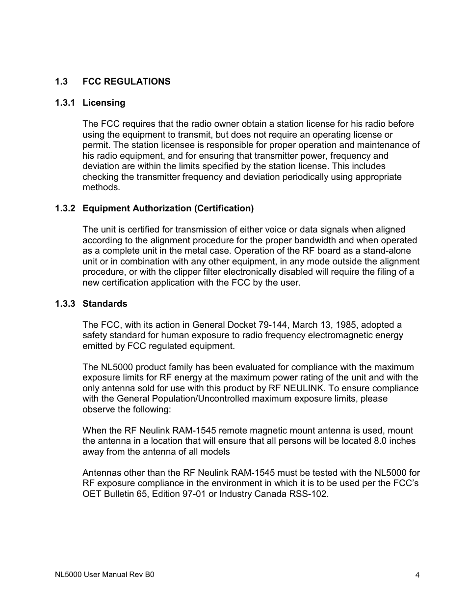 RF Neulink NL5000 Rev B0 User Manual | Page 5 / 25