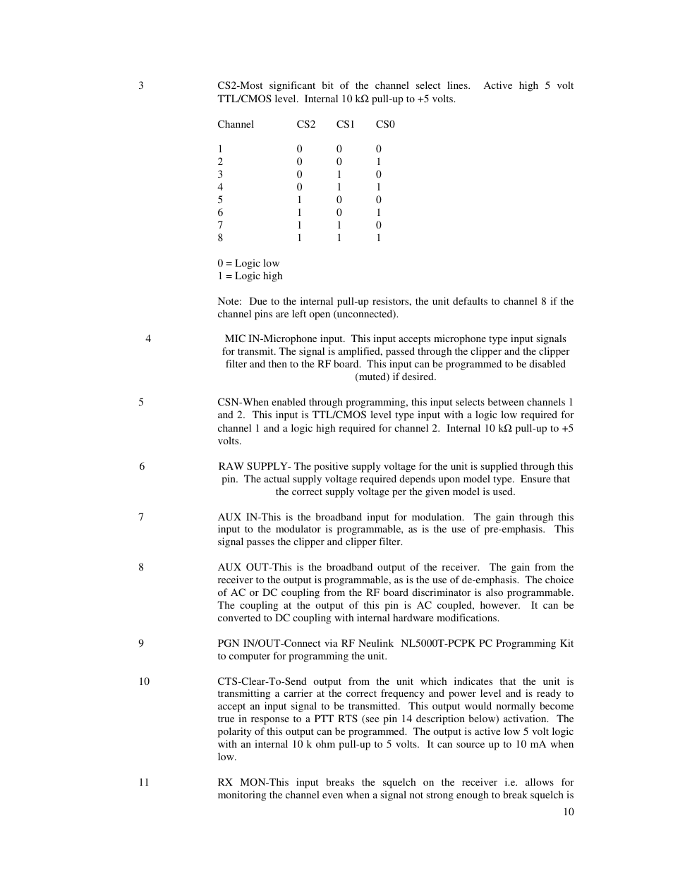 RF Neulink NL5000-T User Manual | Page 10 / 21