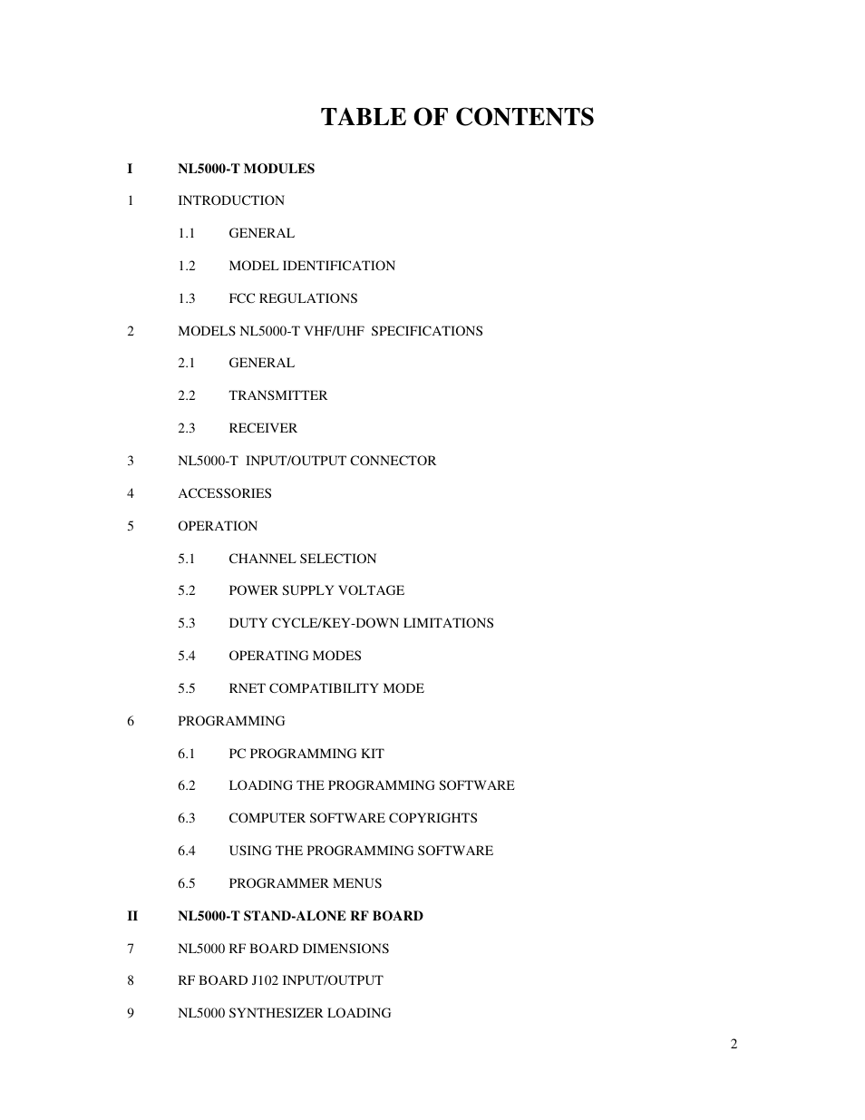 RF Neulink NL5000-T User Manual | Page 2 / 21