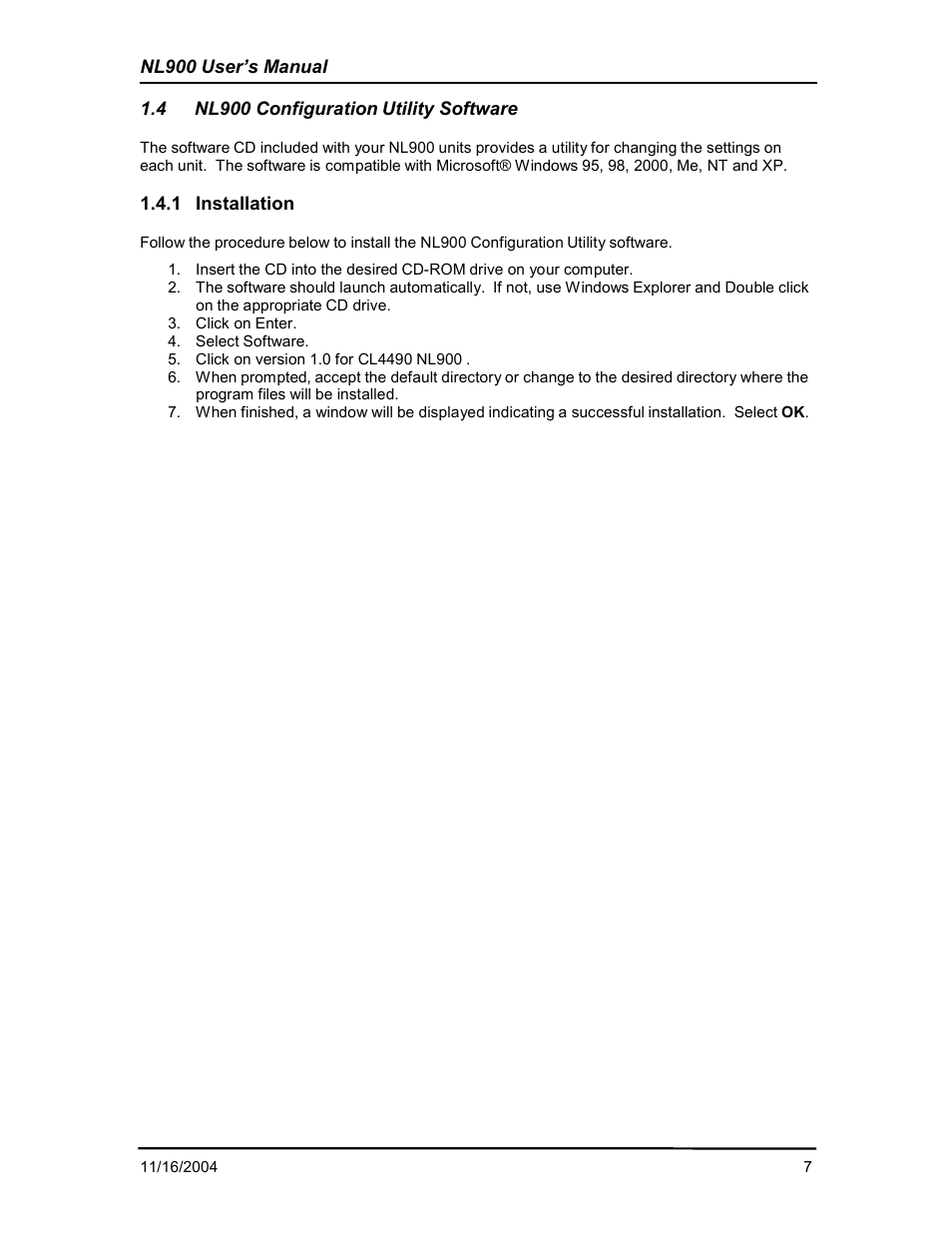 RF Neulink NL900 User Manual | Page 7 / 12
