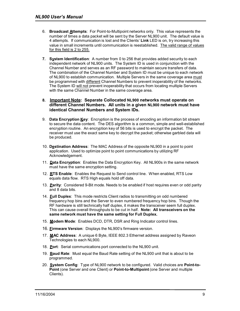 Nl900 user’s manual | RF Neulink NL900 User Manual | Page 9 / 12