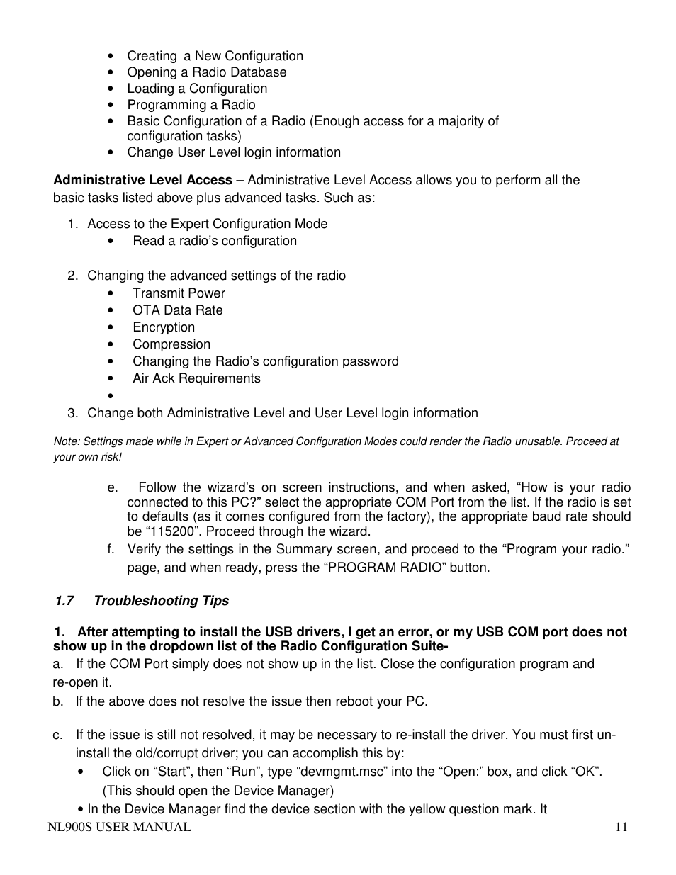 RF Neulink NL900S User Manual | Page 11 / 17