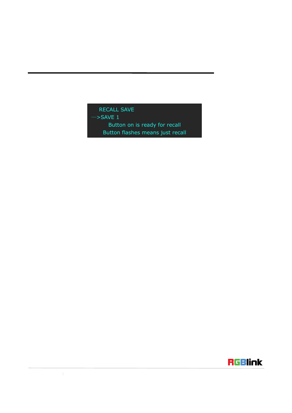 How to load the saved parameter | RGBLink VENUS X1 Quick Start User Manual | Page 18 / 19