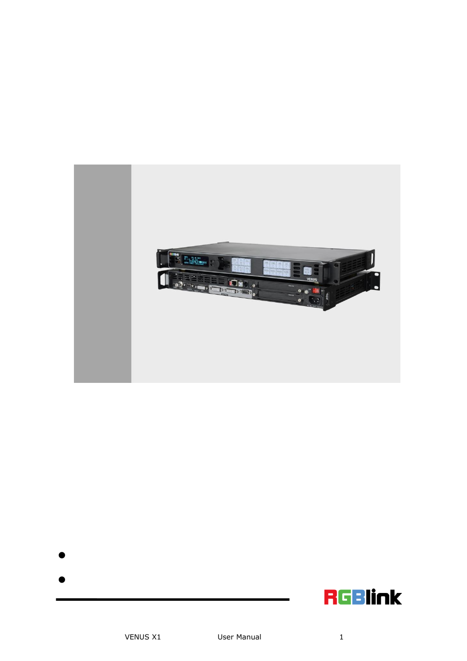 RGBLink VENUS X1 User Manual User Manual | 135 pages