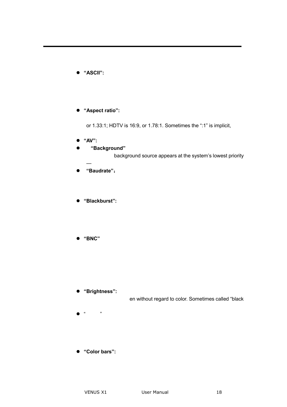 Terms and definitions, Introduction | RGBLink VENUS X1 User Manual User Manual | Page 18 / 135