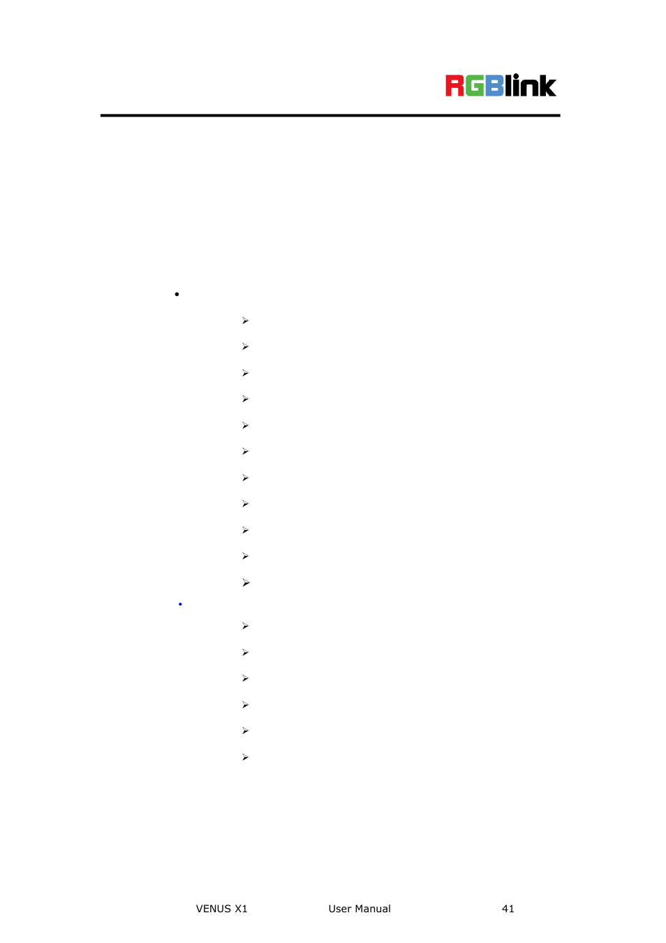 Menu orientation, In this chapter | RGBLink VENUS X1 User Manual User Manual | Page 41 / 135