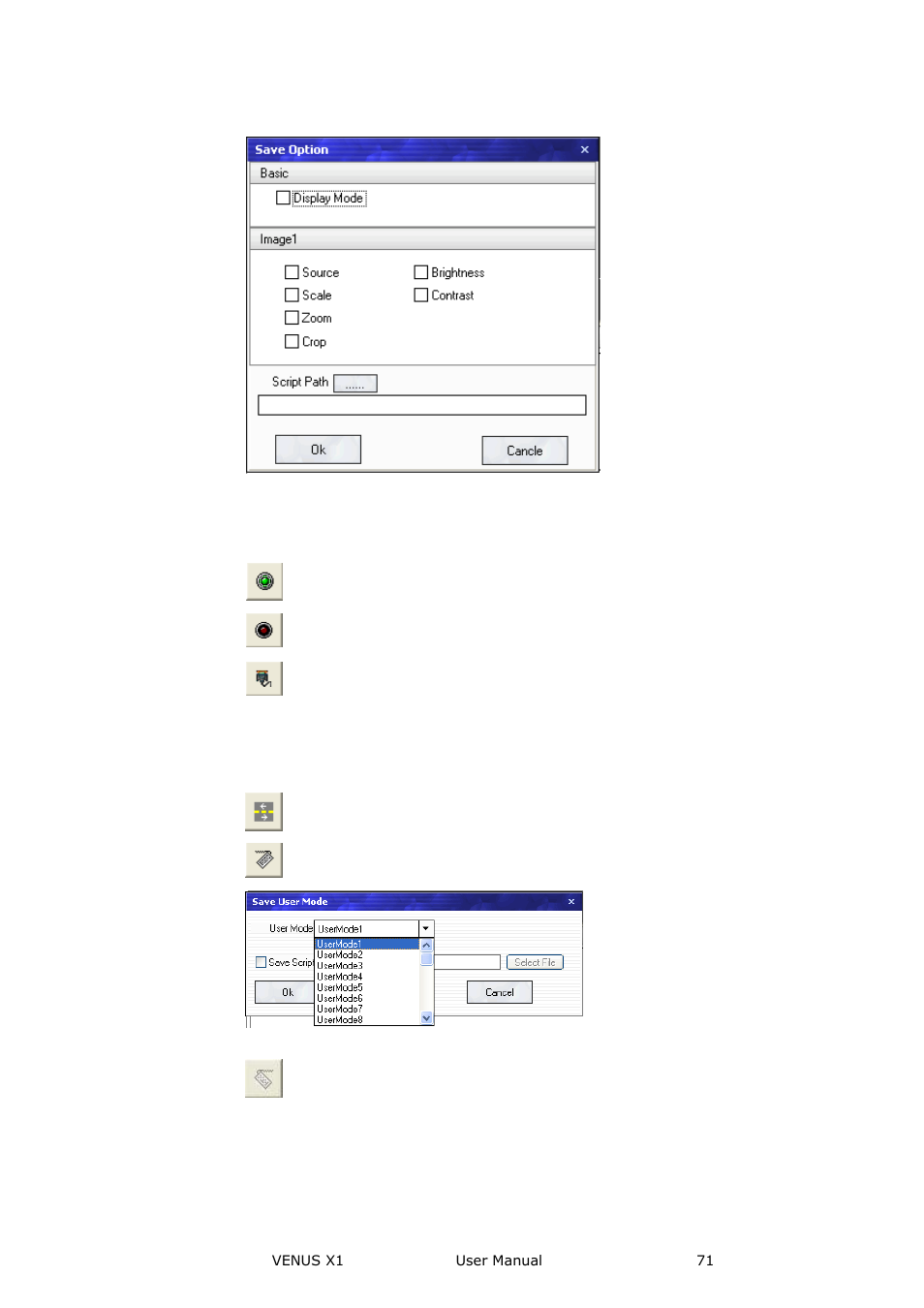 Communication toolbar, Device toolbar, Communication software guideline | RGBLink VENUS X1 User Manual User Manual | Page 71 / 135